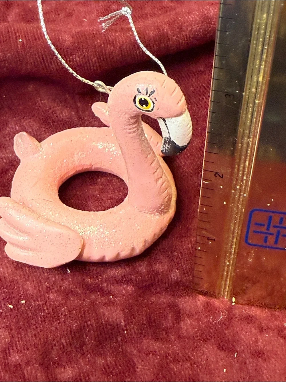 Kurt Adler Fancy Flamingo Pool Floatie Ornament